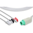 Infinium One Piece ECG Cable  3 Leads Pinch/Grabber