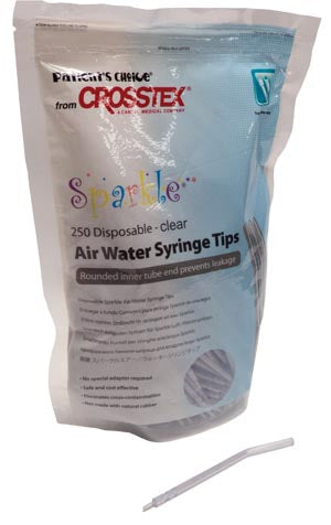 Crosstex International Crosstex Sparkle Disposable Air Water Syringe Tips  Tips, Clear, 250/bg