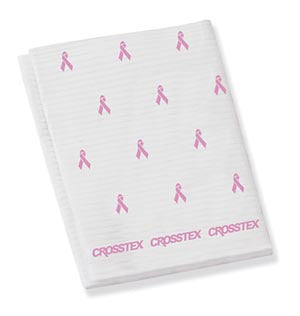 Crosstex International Crosstex Econoback 2 Ply Towels  Paper , Poly, 19" x 13", Pink A Purpose, Pink Ribb
