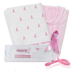 Crosstex International Crosstex Duo-Check Sterilization Pouches  3½" x 9", Pink With A Purpose, 200/bx, 20 bx/cs