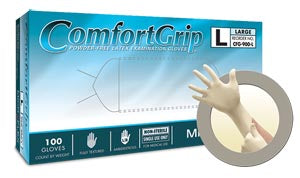 Ansell Microflex Comfortgrip® Powder-Free Latex Exam Gloves  Textured-X-Large-100-bx-10-bx-cs