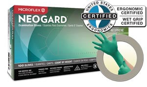 Ansell Microflex Neogard® Powder-Free Medical-Grade Chloroprene Exam Gloves  Green-Large-100-bx-10-bx-cs