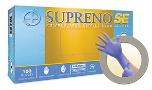 Ansell Microflex Supreno Se Powder-Free Nitrile Exam Gloves  Blue, Large, 100/bx; 10 bx/cs