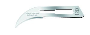 Cincinnati Surgical Company Cincinnati Swann Morton Carbon Steel Blade  00SM12D - Size 12d, Sterile, 100/bx