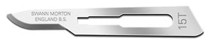 Cincinnati Surgical Company Cincinnati Swann Morton Carbon Steel Blade  00SM15T - Size 15t, Sterile, 100/bx