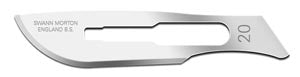 Cincinnati Surgical Company Cincinnati Swann Morton Carbon Steel Blade  02SMV20 - Size 20, Non-Sterile, 5/pk, 20 pk/bx