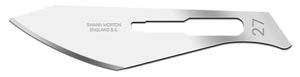 Cincinnati Surgical Company Cincinnati Swann Morton Carbon Steel Blade  02SM27 - Size 27, Non-Sterile, 100/bx