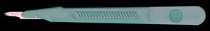 Cincinnati Surgical Company Cincinnati Lance Scalpels & Handles  Size 15, Green Handle, Disposable, Non-Sterile, 10