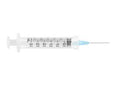 Ultimed Ulticare 3ml Safety Syringe  Safety Syringe, Detachable Needle, 3mL, 23G x 1",