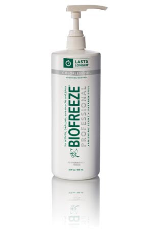RB HEALTH BIOFREEZE PROFESSIONAL TOPICAL PAIN RELIEVER  Biofreeze Professional, 32 oz Gel Pump, Colorless,