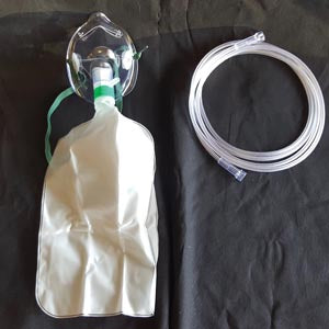 OXY MASK TOTAL NON-REBR W/BAGADULT STAND 7'50/CS (MS-25160)