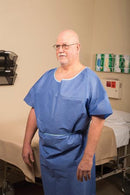 Graham Medical Non-Woven Examination Gown  Non- woven, 36"x48" Blue, SMS, XL, 50/CS