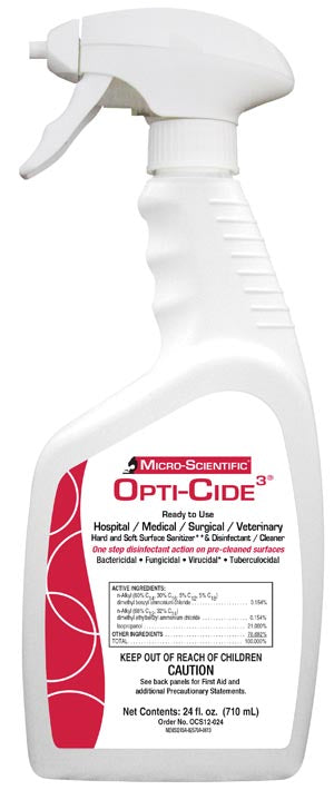Micro-Scientific, Usa Micro-Scientific Opti-Cide3 Disinfectant  3 Disinfectant, 24 oz Spray Bottle, 12/cs (Contene