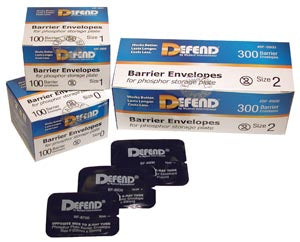 Mydent Defend Barrier Products  Phosphor Plate Barrier Envelopes Size 2, 300/bx