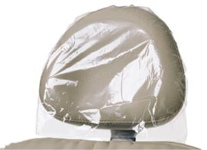 Mydent Defend Headrest Covers  Covers, 9.5" x 14", Clear, Plastic, 250/bx