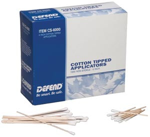 Mydent Defend Cotton Tip Applicators  Applicators, 6" Dowel, 1000/bx