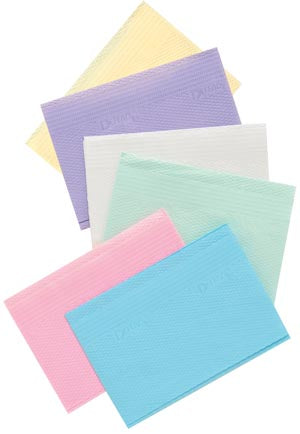 TOWEL PATIENT 2PLY PAPR W/POLY18X13 BLU 500/CS