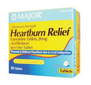 Major Pharmaceuticals Major Antacid Tablets & Capsules  Heartburn Relief, Maximum Strength, 50s, Compare t