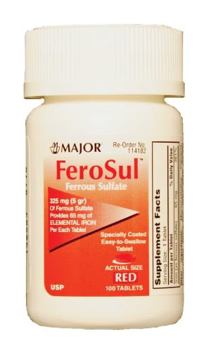 FEROSUL IRON RED FC TABS 5GR1000S NDC00904-7590-80