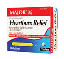 Major Pharmaceuticals Major Antacid Tablets & Capsules  Heartburn Relief, Tablets, 60s, Compare to Pepcid
