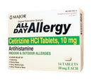 Major Pharmaceuticals Major Allergy Tablets  All Day Allergy, 24 Hour, 14s, Compare to Zyrtec,