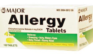 Major Pharmaceuticals Major Allergy Tablets  Allergy Tablets, 4mg, 100s, Compare to Chlor-Trime