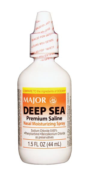 Major Pharmaceuticals Major Nasal Spray  Deep Sea, 45mL, Compare to Ocean Nasal Spray, NDC#
