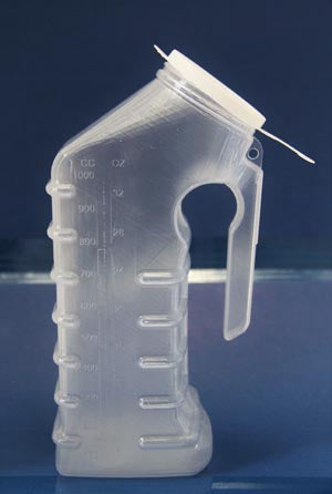 Gmax Industries, Inc. Gmax Urine Collection  Male Urinal, with Lid, Translucent, 48/cs (20 cs/p