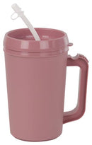 MUG INSULATED W/STRAW 34OZROSE 24/CS