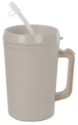 Gmax Industries, Inc. Gmax Insulated Mugs  Insulated Mug, with Straw, 34 oz, Gray, 24/cs