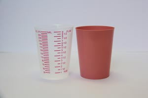 Gmax Industries, Inc. Gmax Tumblers  Intake Tumbler, Graduated, Red Print, Translucent,