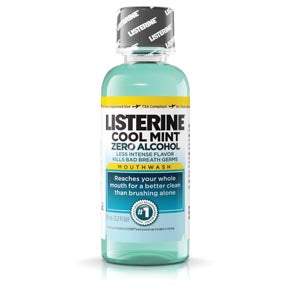 Johnson & Johnson Oral Health Products J&J Listerine  Listerine Zero Mouthwash, Clean Mint, 95mL (3.2 oz