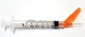 SYRINGE SAFETY 3ML W/NEEDLESAFETY 25GX5/8 50/BX 8BX/CS