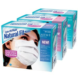 Sultan Com-Fit Plush Natural Fit Masks  Com-Fit Plush Natural Fit Masks, ASTM 3, White, 40