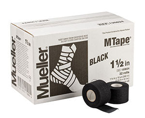 Mueller Sports Medicine, Inc. Mueller Mtape  1.5" x 10 yds, Black, 32 rolls/cs