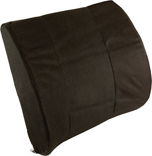 CUSHION BACK LUMBAR CONTOURBLK W/STRAP