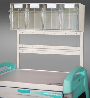 Capsa Healthcare Avalo Medical Cart Ancillary Tilt Front Bin  12088 - Ancillary Tilt Front Bin - 4 Bin Unit
