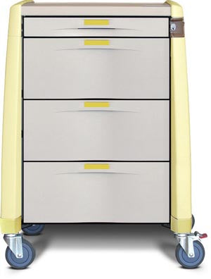 CART MEDICAL 43X24X31 YEL1-3IN 3-10IN (DROP)
