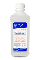 Hydrox Laboratories Isopropyl Alcohol  Isopropyl Rubbing Alcohol 70%, USP, 16 oz, 12 btl/