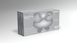 Ventyv Nitrile Powder Free Exam Glove Plus 3.5 (Elephant)  Glove, Exam, Nitrile, Powder-Free (PF), Polymer Co