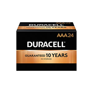 Duracell  Coppertop Alkaline Battery With Duralock Power Preserve Technology  Size AAA, 24/bx, 6 bx/cs (UPC