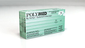 Ventyv Polymed Latex Exam Powder-Free Gloves  Glove, Exam, Latex, Small (6-6.5), Powder Free (PF