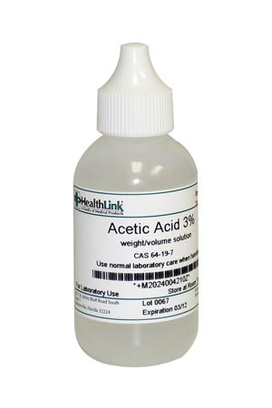 Edm3 Company Llc Edm3 Stains And Reagents  400421 - Acetic Acid, 3%, Dropper Bottle, 2 oz