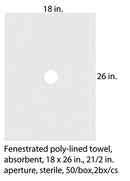 TOWEL OR 18X26 W/2 3/4 CIRCFENESTRATION ST 50/BX 2BX/CS