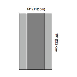 Cardinal Health Convertors General Surgery Drape Sheets And Components  Cover, Table with Reinforced Back, 44 x 90, 22/cs