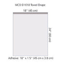 Cardinal Health Procedure Drapes  Towel Drape, with Adhesive, 18 x 23, Sterile, 10/c