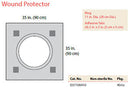 PROTECTOR WOUND 35X35 11DIARING ADHS TABS 10/BX 4BX/CS