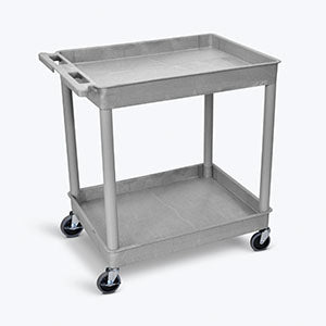 CART TUB 2 SHELVES GRAY32X24X37.25 (DROP)