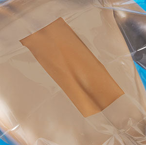 DRAPE PLASTIC CLEAR 4X8 RECTFENESTRD ADH STRP 24X30 100/CS