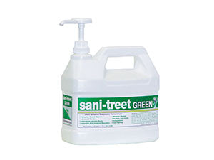 Enzyme Industries, Inc. Enzyme Industries Sani-Treet Green  Green, Gallon, Lemongrass-Lavender Scent, 4/cs